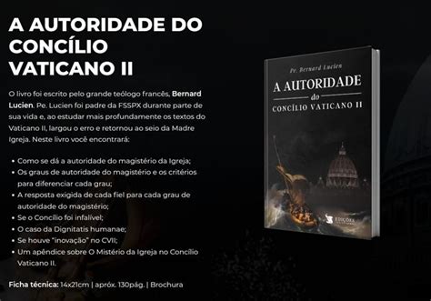 Lan Amento Do Livro A Autoridade Do Conc Lio Vaticano Ii Conc Lio