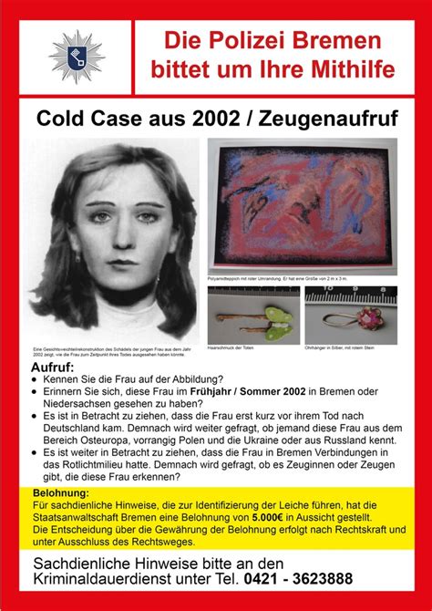 Pol Hb Nr Bremer Cold Case Bei Aktenzeichen Xy Wer Kennt