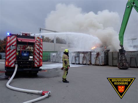 Stadt Regensburg Einsatzberichte Oktober Gro Brand In