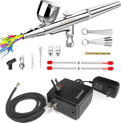 Gocheer Psi Dual Action Airbrush Kit With Compressor Mini Air Brush