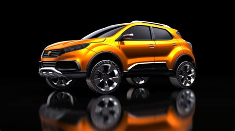 Sporty Green Compact Suv A Stunning D Rendered Illustration Background