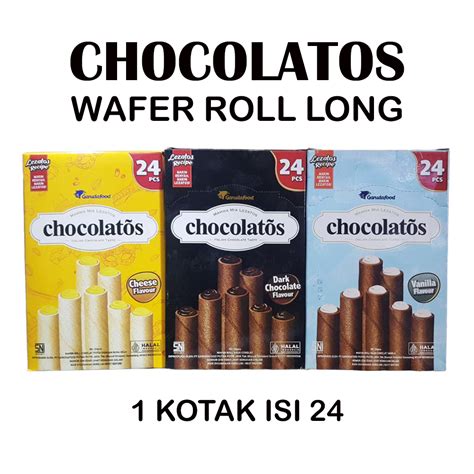 Jual Chocolatos Wafer Roll Long Box Isi Pcs Shopee Indonesia