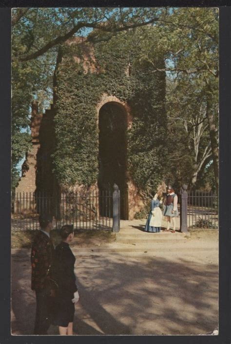 Virginia Jamestown Church 17th Century Structure On Jamestown Island Chrome United States