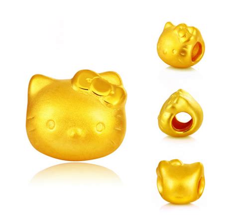 24k Gold Hello Kitty Charm Bead Bead Charms Hello Kitty Cat Pendants