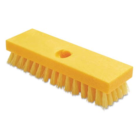 Deck Brush Polypropylene Palmyra Fibers 9 Plastic Block Yellow