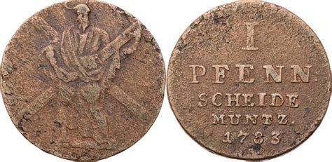 Braunschweig Calenberg Hannover 1 Pfennig 1783 IWS Georg III 1760