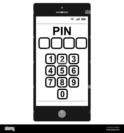 Entering Pin Number Stock Vector Images Alamy