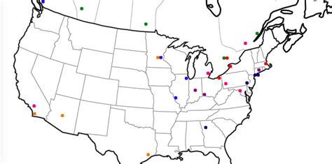 Major Cities US & Canada Diagram | Quizlet