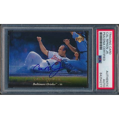 Cal Ripken Jr Signed Upper Deck Psa Encapsulated