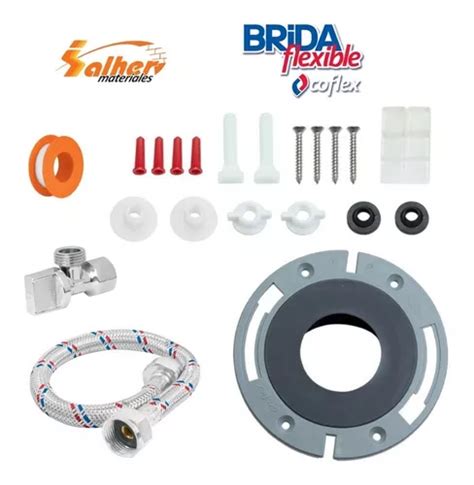 Kit Para Instalacion Instalar Sanitario Wc Con Brida Coflex Meses Sin