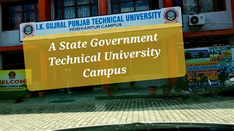 Ik Gujral Punjab Technical University Campus Hoshiarpur A State