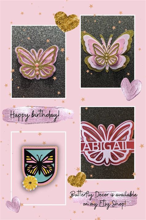 D Mariposa Feliz Cumplea Os Svg Mariposa Pastel Topper Svg Etsy M Xico