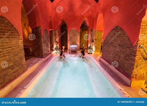 Two Women Enjoying Arabic Baths Hammam In Granada Stock Image Image