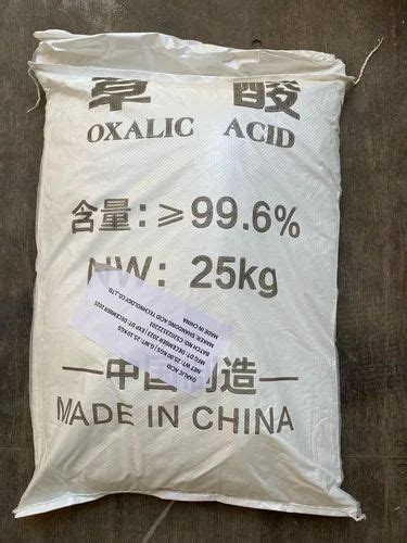 Grade Standard Technical Grade Oxalic Acid Packaging Type Bag