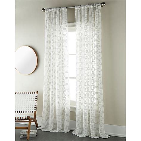 Sherry Kline Contempo 96 Inch Rod Pocket Sheer Curtain Panel In Natural