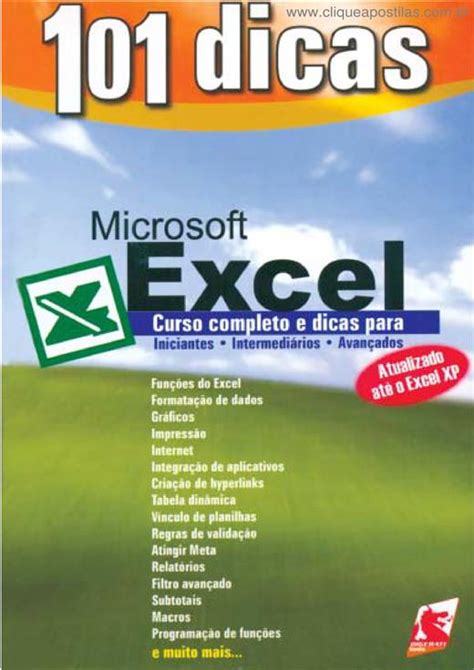 Clique Apostilas Microsoft Excel Dicas