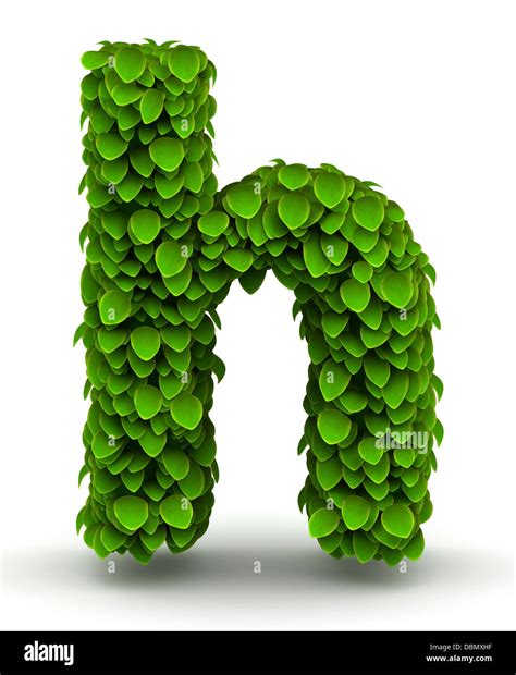 Leaves Font Letter H Lowercase Stock Photo Alamy