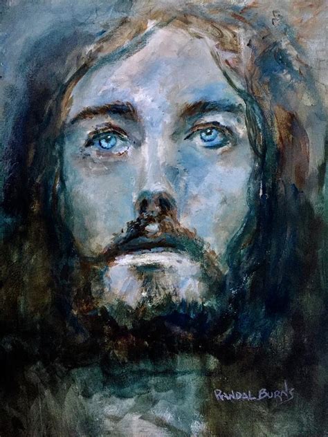 Christ With Blue Eyes Painting by Rand Burns - Fine Art America