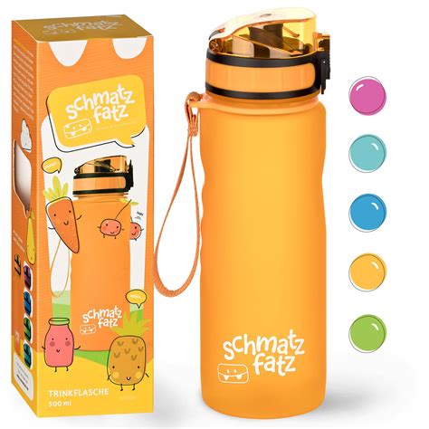 Schmatzfatz Drinkfles Sportfles Ml Cm Tritan Ml Oranje