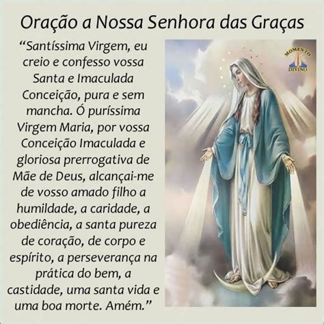 Oração A Nossa Senhora Das Graças Momento Divino 1771