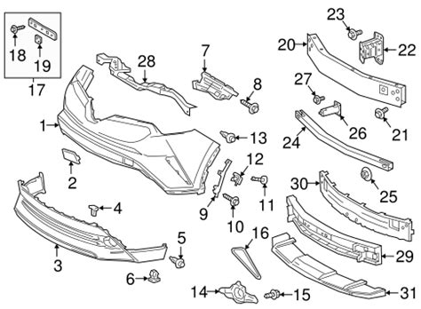 Genuine OEM Bumper Components Front Parts For 2018 Toyota C HR XLE