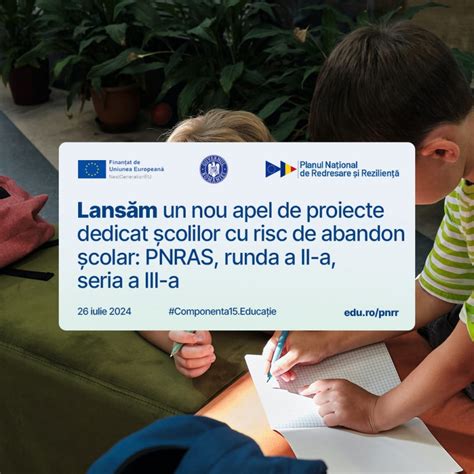 Ministerul Educaţiei lansează apel de proiecte pentru reducerea