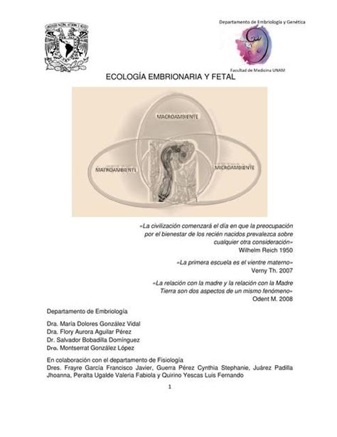 Ecología Embrionaria y Fetal Mireya Naru uDocz