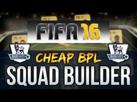 Fifa Cheap Overpowered Bpl Squad Builder Youtube