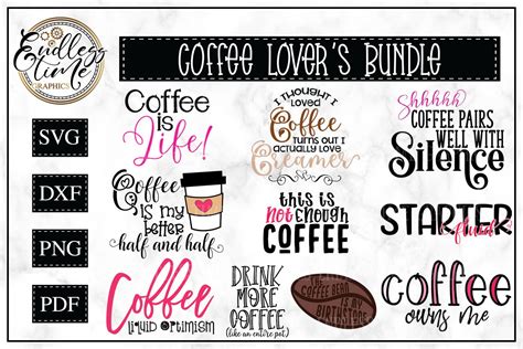 Coffee Bundle 10 Funny Coffee Quotes For Coffee Lovers 119652 Cut