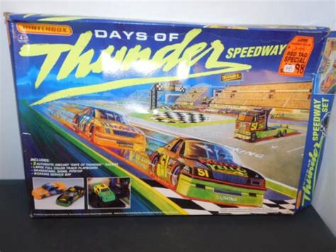 Vintage 1990 Matchbox Days Of Thunder Speedway Set New In Box 10 38