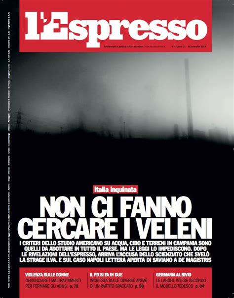 La Copertina Dell Espresso In Edicola Da Venerd Novembre