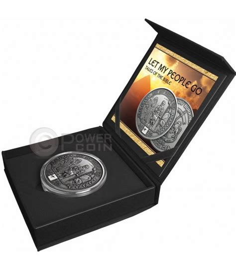 MOSES Exodus Bible Tales Nano Chip 1 Oz Moneda Plata 1000 Francs