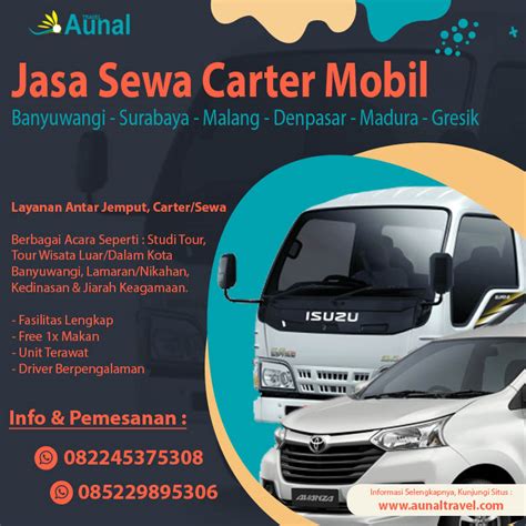 Jasa Sewa Carter Mobil Banyuwangi AUNAL Travel