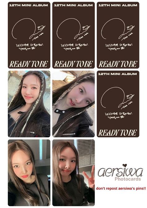 Nayeon Ready To Be Photocard Template