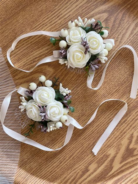 Alg Wedding Corsage Wrist Flowers For Bride And Groom Bridesmaids 市販