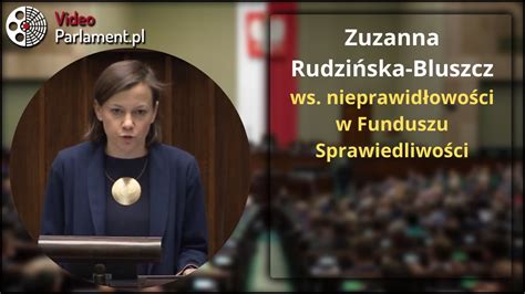 Zuzanna Rudzińska Bluszcz ws nieprawidłowości w Funduszu