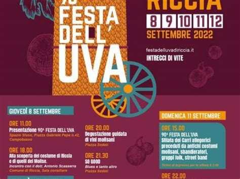 Festa Dell Uva A Ricca Il Programma Della Novantesima Edizione