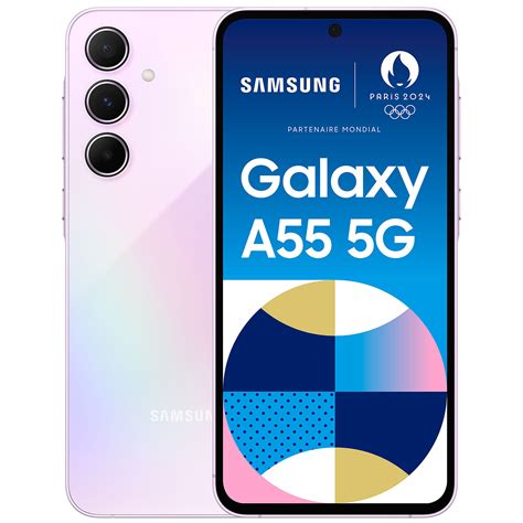 Samsung Galaxy A55 5g Lilac 8gb 256gb Mobile Phone And Smartphone