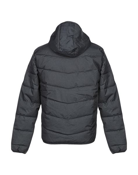 Solid Synthetic Down Jacket In Lead Gray For Men Lyst