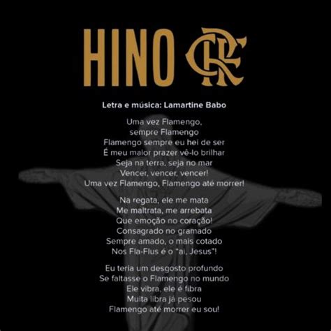 Download Do Hino Do Flamengo - Hino Do FLAMENGO | Hino do flamengo letra, Uma vez flamengo, Hino do
