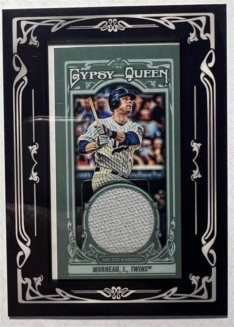 Topps Gypsy Queen Framed Mini Relics Jmo Justin Morneau Twins Ebay