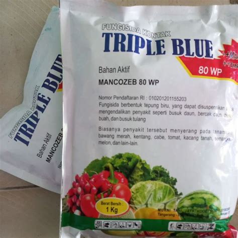 Jual Triple Blue Wp Kg Fungisida Kontak Mankozeb Biru Mangan