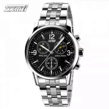 Jam Tangan Pria Analog Original Skmei Ad Silver