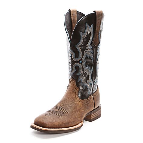 Ariat Mens Tombstone Wide Square Toe Cowboy Boots Brown