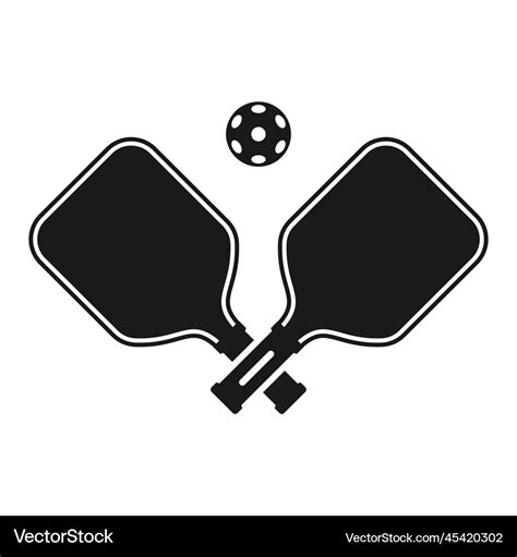 Pickle Ball Sport Icon Pickleball Game Royalty Free Vector