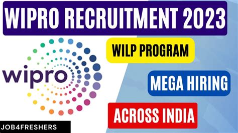 Wipro Wilp 2023 Recruitment Drive For Freshers Apply Online