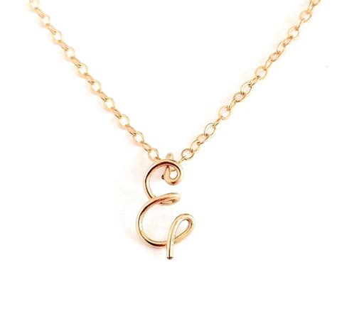 Gold Initial Necklace Personalized 14k Gold Fill Initial Name Etsy