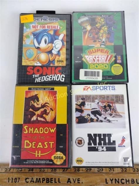 (4) SEGA Genesis games - Sonic the Hedgehog, | Live and Online Auctions ...