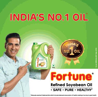 Fortune Refined Soyabean Oil Safe Pure Healthy Ad - Advert Gallery