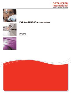 Fillable Online Fmea And Haccp A Comparison Fax Email Print Pdffiller